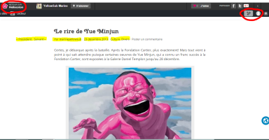 Capture d'écran détail de l'article "Le rire de Yue Minjun" Par YellowSub Marine, URL: http://www.hellocoton.fr/to/ILC0#https://yellowsubculture.wordpress.com/2013/12/23/le-rire-de-yue-minjun/